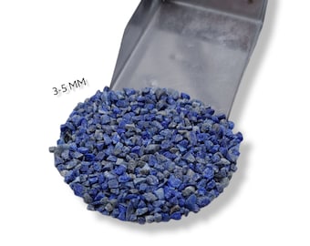 Zerkleinerte natürliche Lapislazuli Edelstein grob 3-5 MM Großhandel Pulver Stein Inlay Pulver Granat Sand für Holzarbeiten Inlay Stein Heilpulver