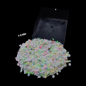 Crushed Synthetic Opal Coarse Gemstone Powder 1-3 MM Healing Stone Powder Multi Color Opal Perfect For Woodworking Inlay Ring Stone Powder