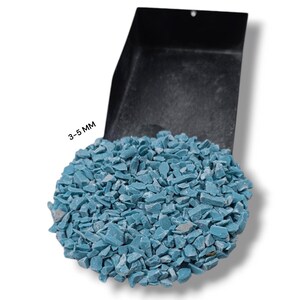 Crushed Light Blue Turquoise Coarse Gemstone Powder 3-5 MM Stone Healing Powder Blue Turquoise Woodworking, Ring, Resin Inlay Crush Stone