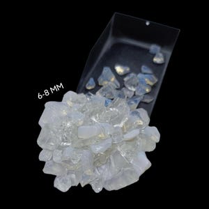 AAA+ プレミアム 砕いたオパライト粗い宝石パウダー 6-8 MM 天然石ヒーリングパウダー オパライト木工&リングインレイストーンインレイパウダー