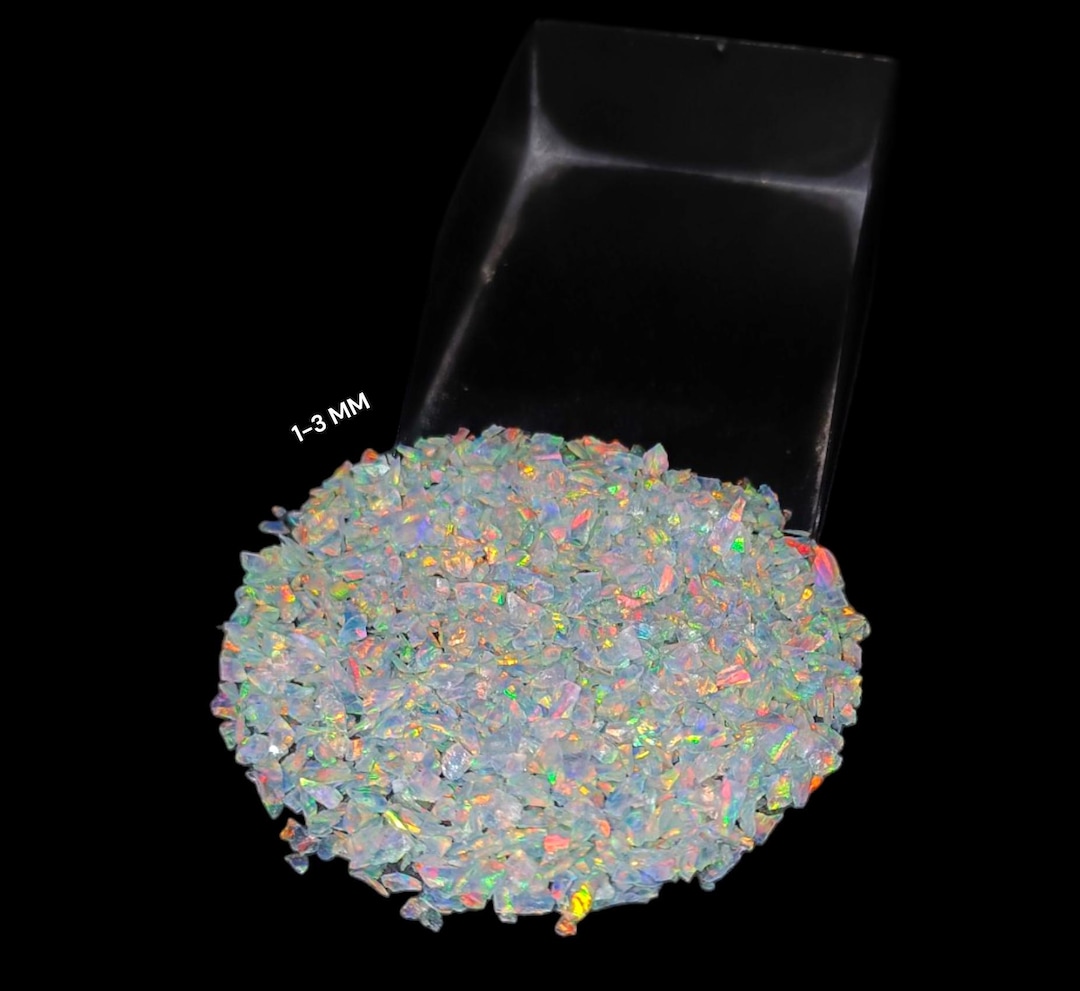 Crushed Pink Welo Fire Opal Gemstone Powder - Coarse Sparkle For Jewelry Inlay & Resin Art