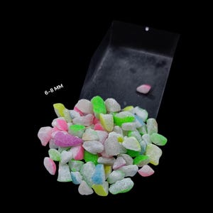 Crushed Synthetic Opal Coarse Gemstone Powder 6-8 MM Healing Stone Powder Multi Color Opal Perfect For Woodworking Inlay Ring Stone Powder