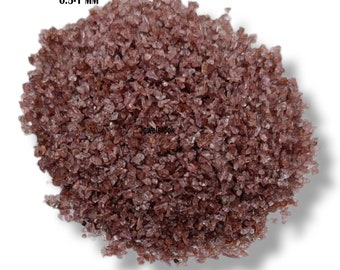 Zerkleinerte Roter Granat Edelstein grob 0,5 bis 1 mm Roter Granat Pulver für die Herstellung von Schmuck, Ring Inlay, Holzarbeiten Kunst, Steinheilung Pulver