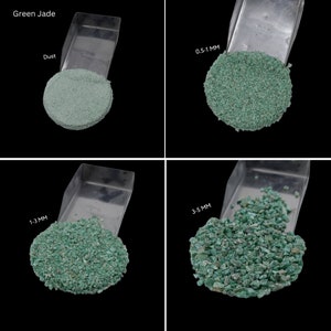 AAA+ Crushed Green Jade Gemstone Coarse All Size Green Jade Stone Inlay Powder Crushed Healing Stone Powder Woodwork Powder Inlay Coarse