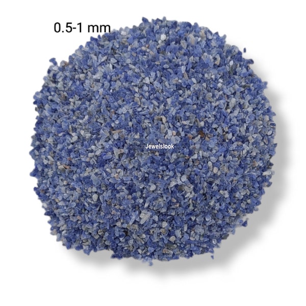 Crushed Sodalite Gemstone Coarse, 0.5 to 1 MM Natural Sodalite Crushed Powder For Woodworking, Ring Inlay Sodalite Stone Inlay Powder