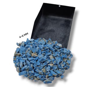 Crushed Blue Copper Turquoise Coarse Gemstone Powder 4-6 MM Healing Stone Powder Copper Turquoise Perfect For Woodworking Inlay Ring Inlay