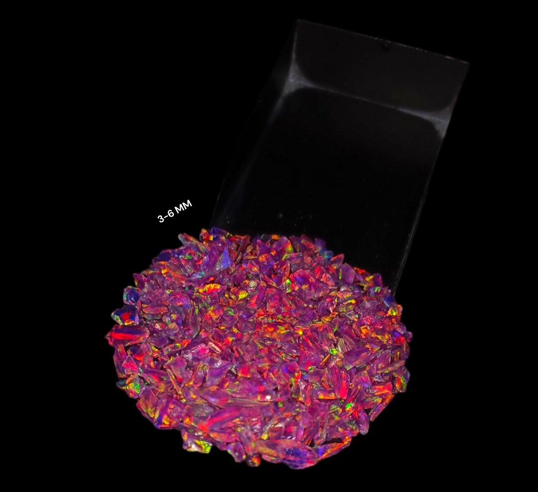 Crushed Pink Welo Fire Opal Gemstone Powder - Coarse Sparkle For Jewelry Inlay & Resin Art