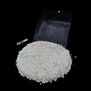 Crushed Synthetic Opal Coarse Gemstone Powder 0.5-1 MM Healing Stone Powder Multi Color Opal Perfect For Woodworking Inlay Ring Stone Powder