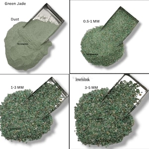 Crushed Green Jade Gemstone Coarse All Size Available, Green Jade Stone Powder Crushed and Dust For Healing Stone Inlay, Woodworking Inlay
