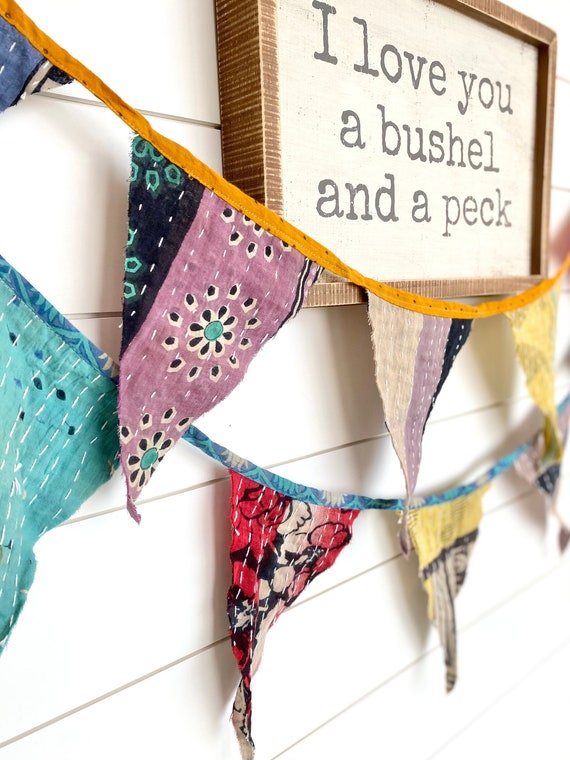 Bohemian Pennant Garland Boho Home Decor Wall Hangings Etsy
