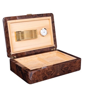 Scatola per sigari di lusso in legno di noce, contenitore per sigari di alta qualità, il miglior regalo di Natale, contenitore per sigari fatto a mano