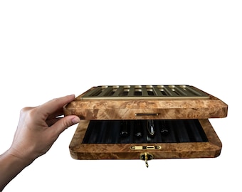 Handmade Mirti Wood Pen Display Case: Luxury 8-Pen Capacity