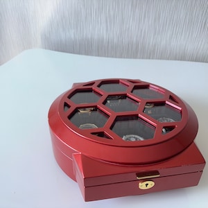 Red Watch Box,Luxury Watch Box, Unique Gift Ideas, Gift for Her unique christmas gift idea valentine's day gift
