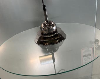 Eine Hängelampe aus den 1980er Jahren aus massivem Glas
