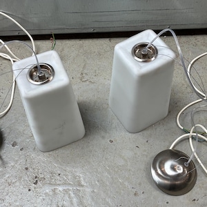 A set of Prandina glass cubic lights