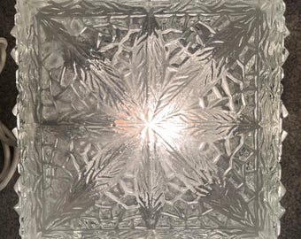 Schöne Plafond Lampenglas und Halterung aus Metall danish design - 24 x 24 cm (9,5x9,5 inch)