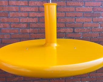 Optima 1970s pendant lamp from danish Fog & Mørup Seldom yellow color