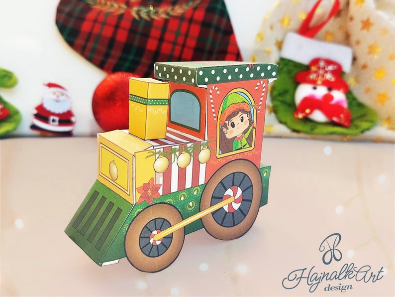 Printable Christmas Train 3D Polar Express Locomotive With - Etsy