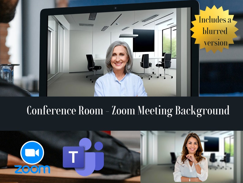 Conference Room Zoom Background/backdrop for Virtual Meetings High