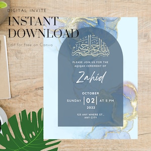 Boy Aqiqah Invitation
