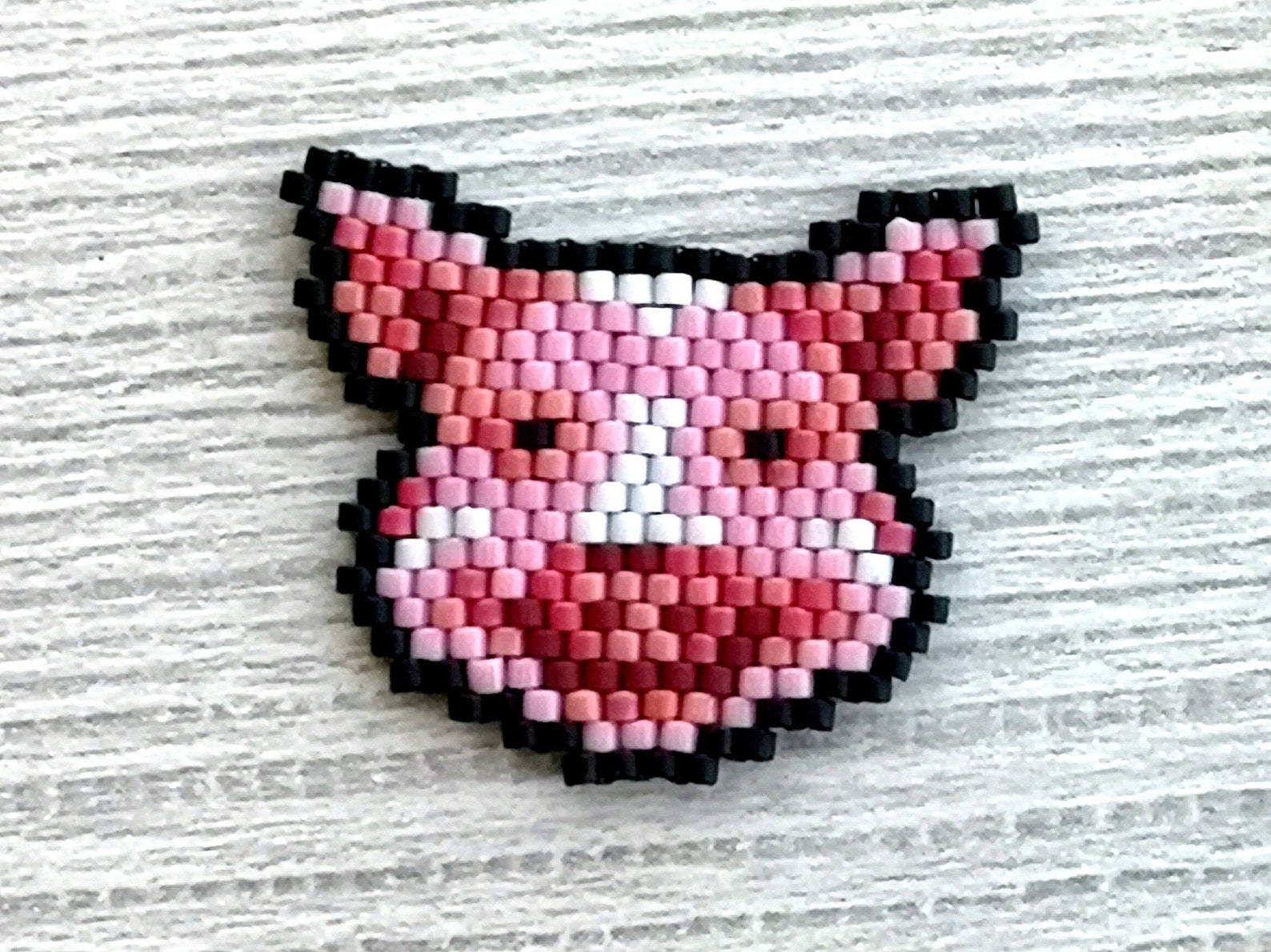 Pig Brick Stitch Pattern, Farm Animals Beading Graph Pattern, PDF File ...