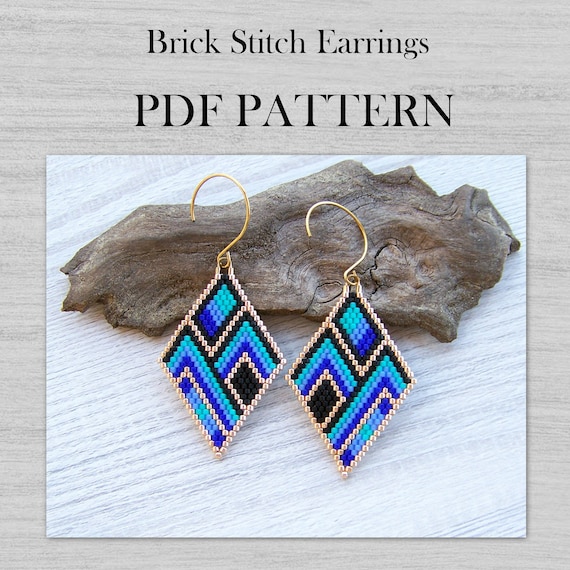 Geometric Blue Earrings Geometric Blue Earrings