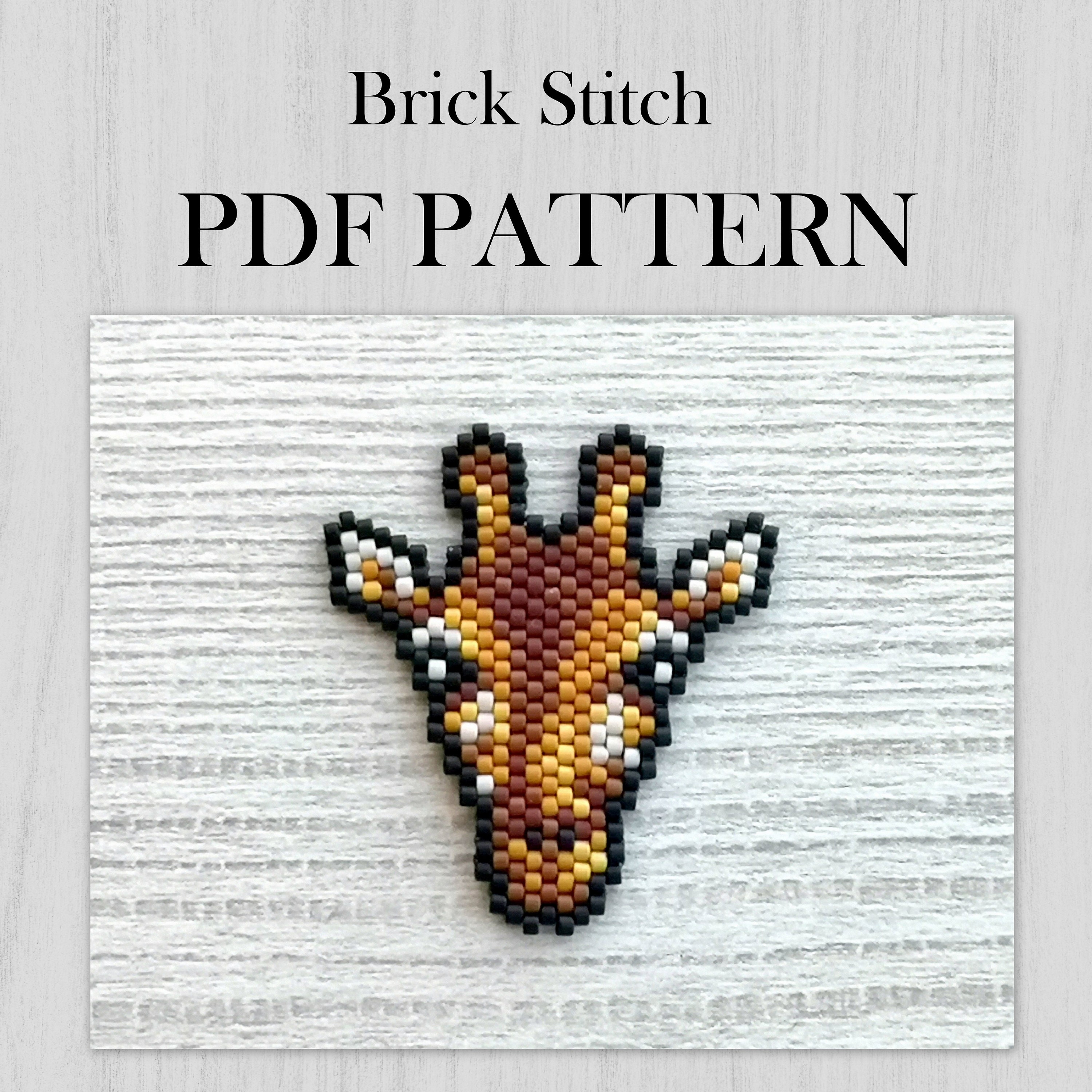 Giraffe PDF Pattern, Brick Stitch or Peyote Stitch Pattern, African Animal  Beading Graph Pattern, PDF File Download, Miyuki Delica Beads - Etsy