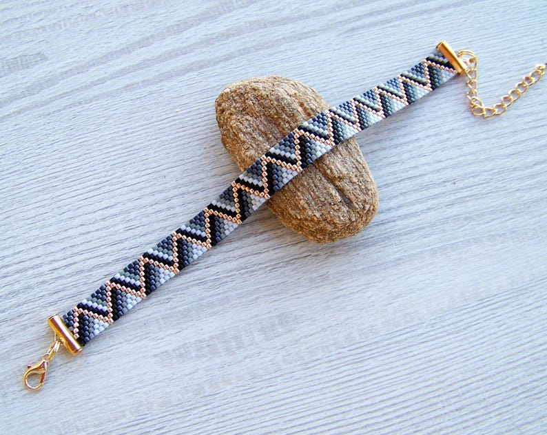 Set of 3 EVEN Count Peyote bracelet patterns, Miyuki Delica Geometric Bracelet PDF Pattern, Fill your wrist, Beading instant download image 3