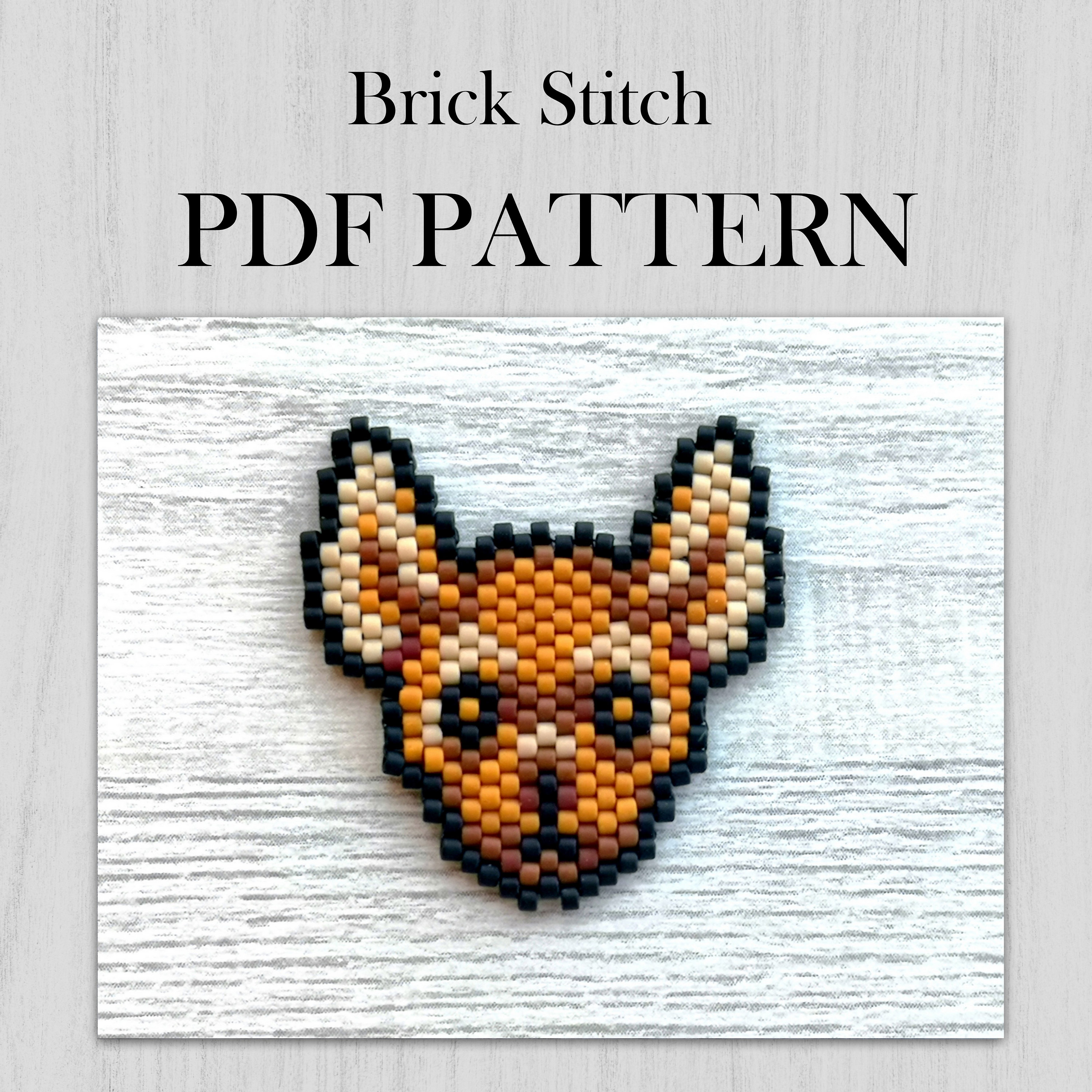 Chihuahua Brick Stitch Pattern, Beading Pattern, Graph