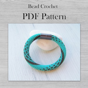 PDF pattern bead crochet bracelet, Seed beads bracelet pattern, Beads crochet geometric bracelet pattern, DIY Crafts for Adults