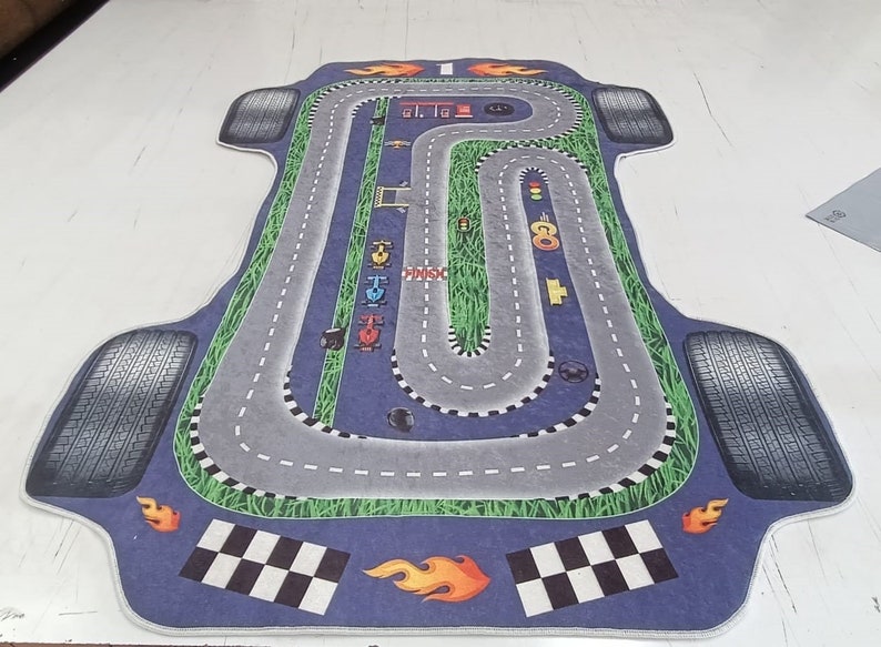 Race Car Rug SC 266 Black F1 Carkids Room Rug Kids Party Etsy