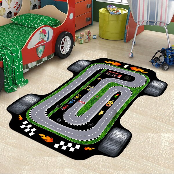 Crochet Race Track Rug Etsy