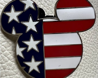 Disney Micky Mouse Orejas Patriótico Walt Disney Estrellas y Rayas Película Tv Pin Insignia
