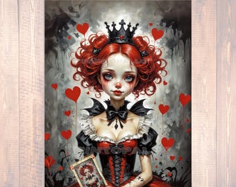 3 hojas de papel de seda para decoupage de 18 libras - Alicia en el País de las Maravillas: Reina de Corazones