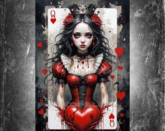 Papel de seda Reina de Corazones para decoupage - Alicia en el País de las Maravillas