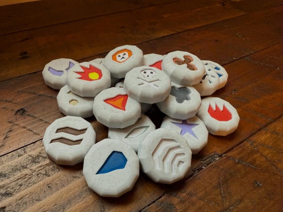Rune Magnets - Old School Runescape - 3D Printed OSRS Fridge Magnets - OSRS Gifts