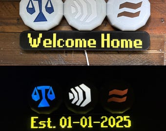OSRS Home Teleport Wall Light With Custom Message - Runescape Lamp - OSRS Gifts