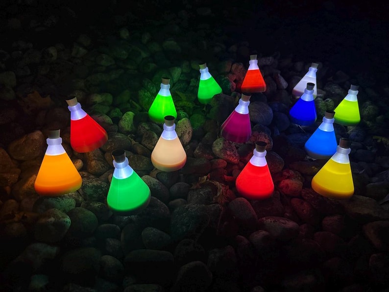 Lámpara de poción OSRS - Lámpara de poción luminosa a batería impresa en 3D de Runescape - Regalos OSRS