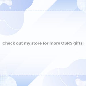 Puede incluir: Un fondo blanco con un dise&ntilde;o abstracto azul y blanco. El texto "Check out my store for more OSRs gifts!" est&aacute; en el centro de la imagen.
