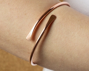 Adjustable Dainty Stacking Pure Copper Bangle Bracelet, Gifts For Women Men Him Her Girl, Anxiety And Arthritis Healing Handmade Jewelry