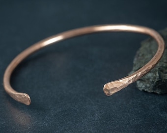 Adjustable Dainty Stacking Pure Copper Cuff Bracelet, Gifts For Women Men Him Her Girl Mom, Anxiety And Arthritis Healing Handmade Jewelry