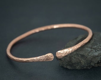 Minimalist Dainty Stacking Copper Bangle Bracelet, Unique Gifts For Women Men Him Her Girl, Anxiety And Arthritis Healing Handmade Jewelry