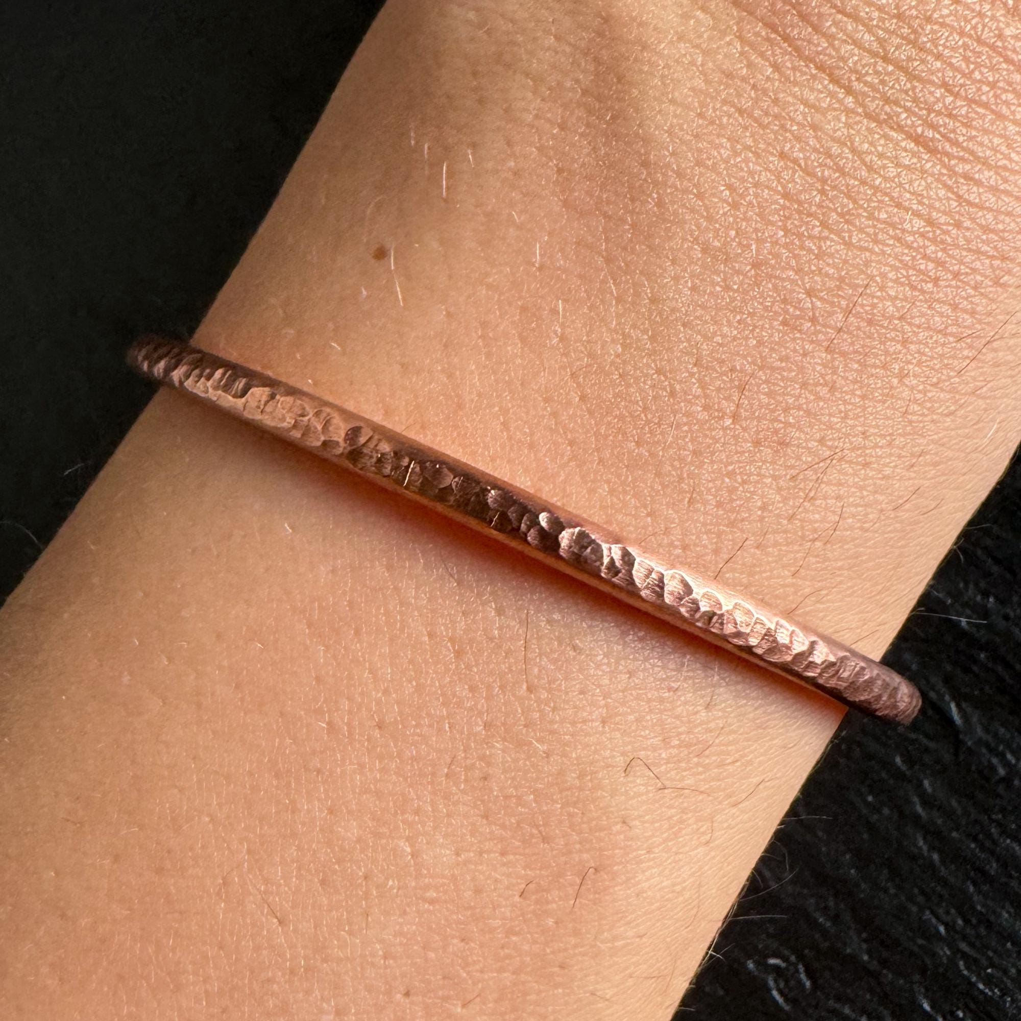 Pure Copper Cuff Bracelet, Adjustable Dainty Stacking Bracelet, Arthritis Healing Handmade Jewelry, Bracelets For Women Men Him Her Girl Mom