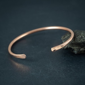 Handmade Pure Copper Cuff Bracelet - Adjustable Unisex Jewelry