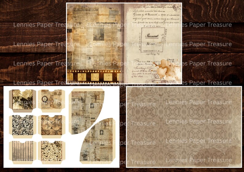 Victorian Grunge Junk Journal Kit, Digital Download, Grungy Vintage ...
