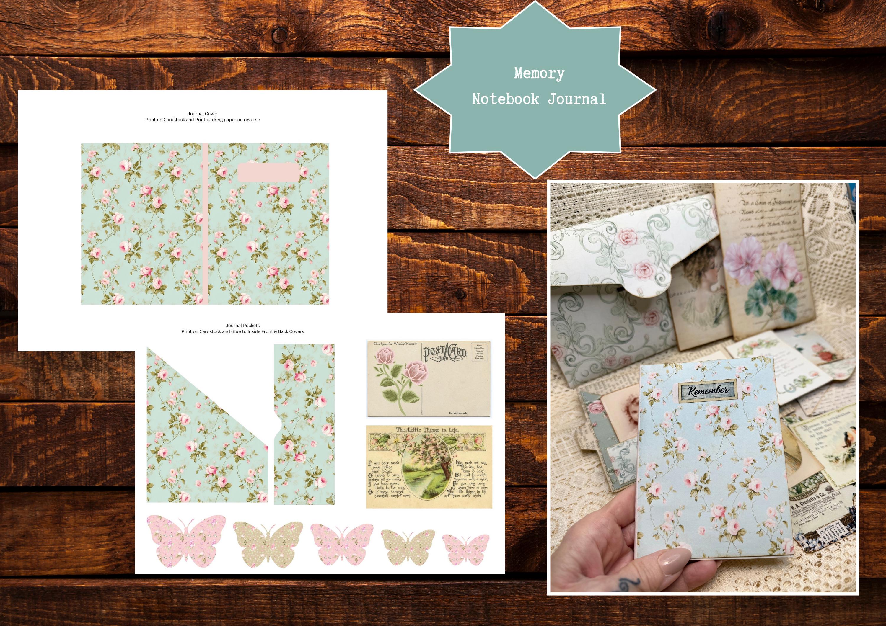 Memory Journal & Keepsake Folder Kit, Digital Download, Folio, Notebook ...