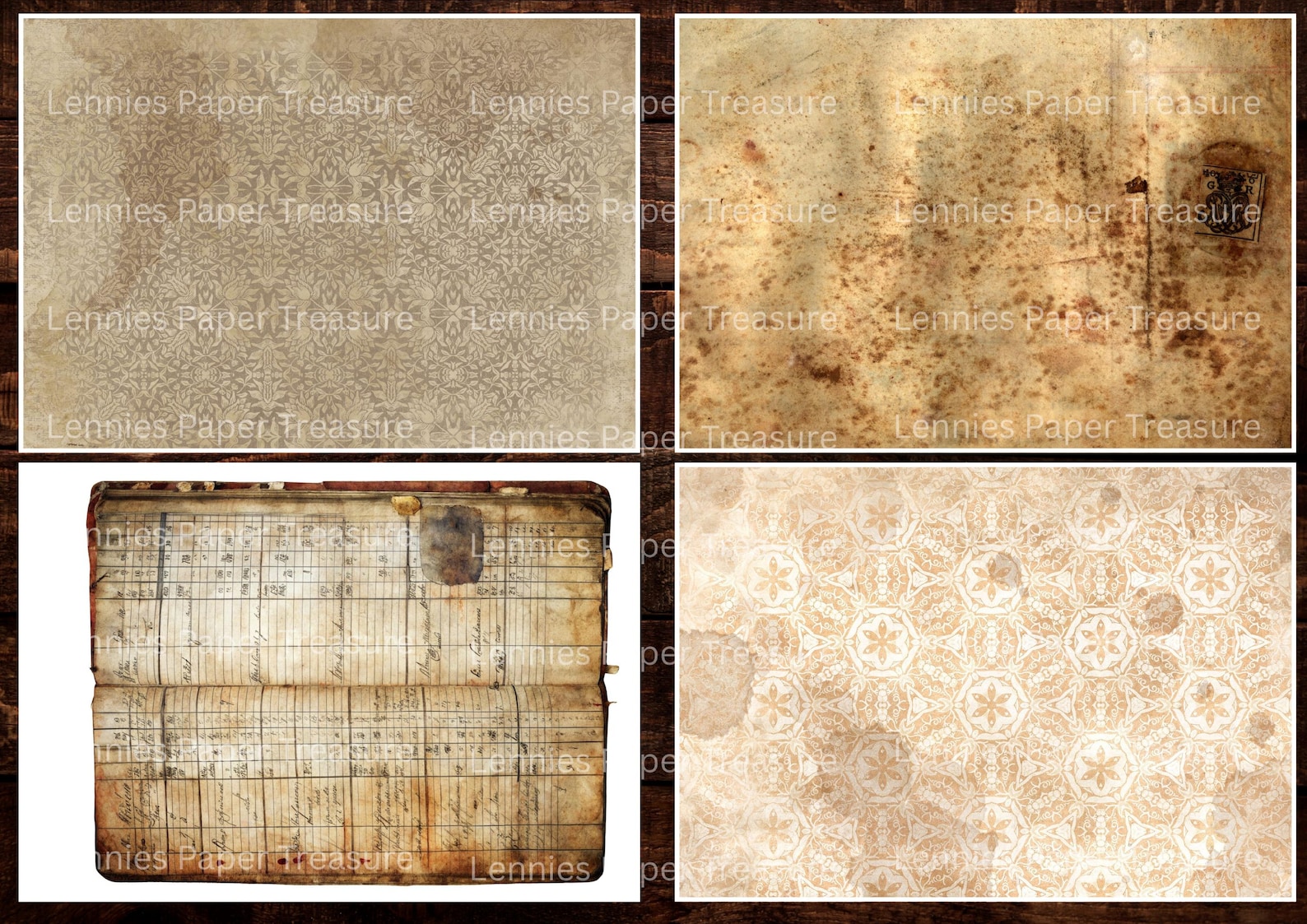 Vintage Grunge Junk Journal Kit | Printable Old Antique Pages ...