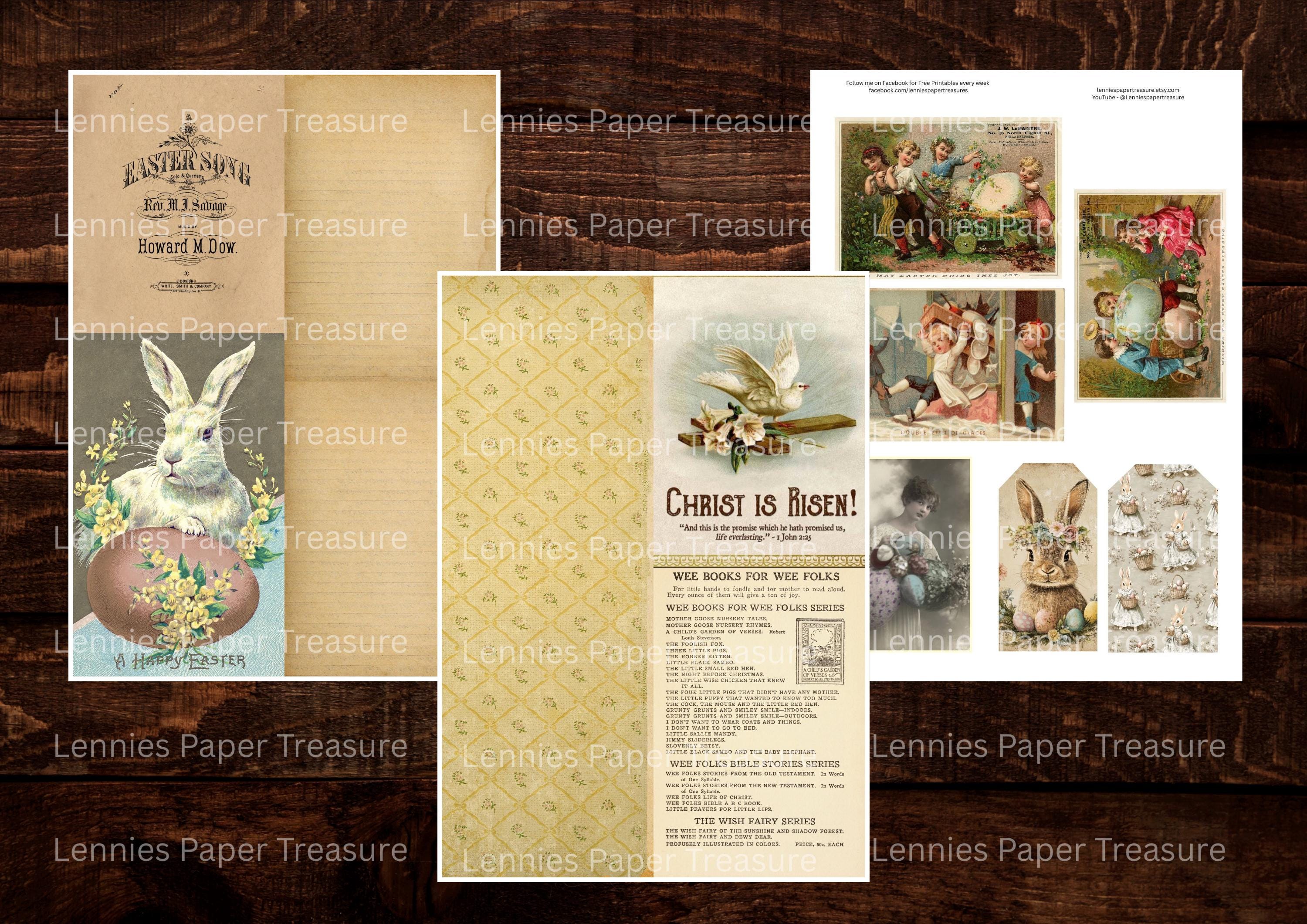 Easter Tall Slim Junk Journal Kit, Digital Download, Vintage Collage ...