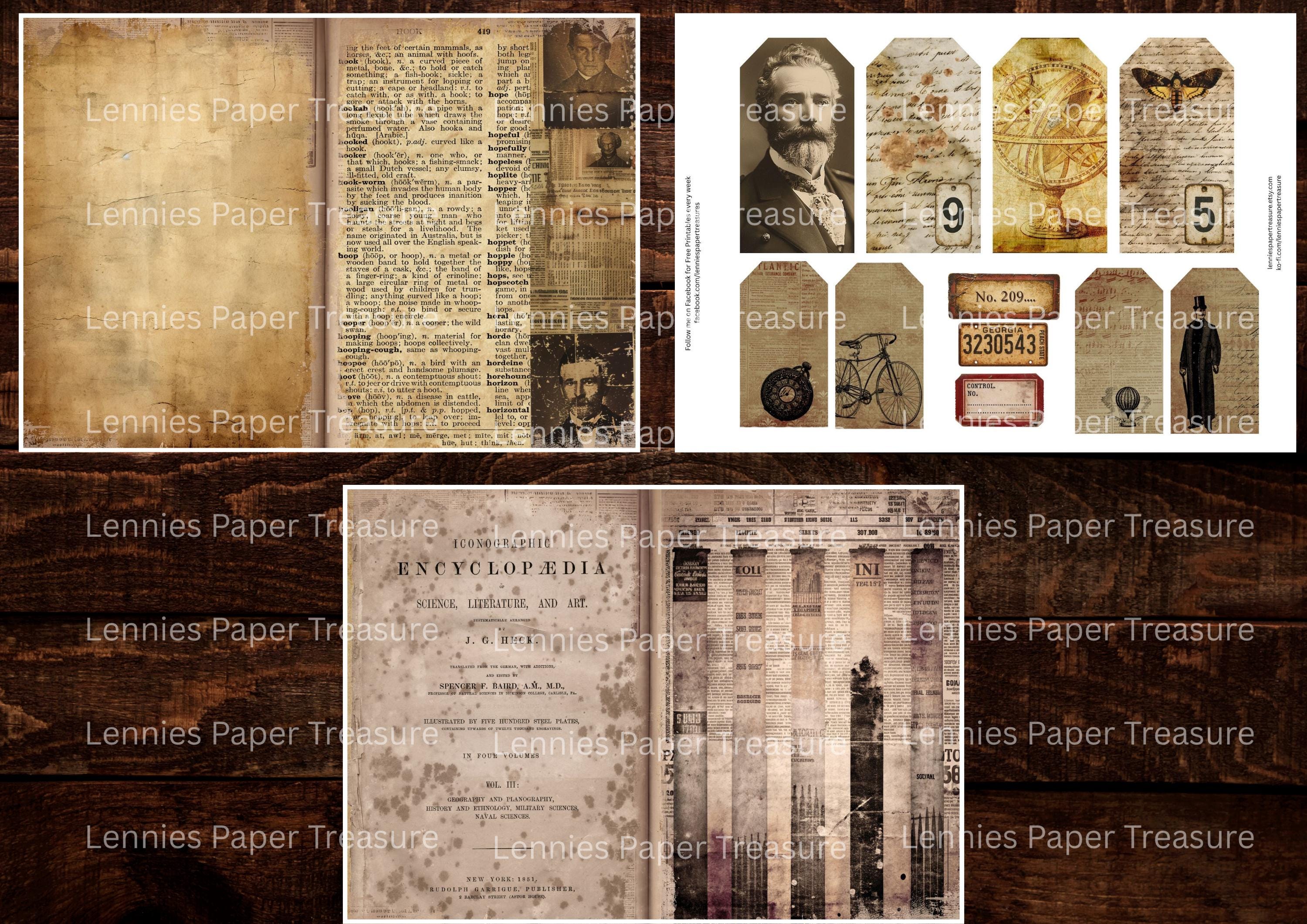 Victorian Grunge Junk Journal Kit, Digital Download, Grungy Vintage ...