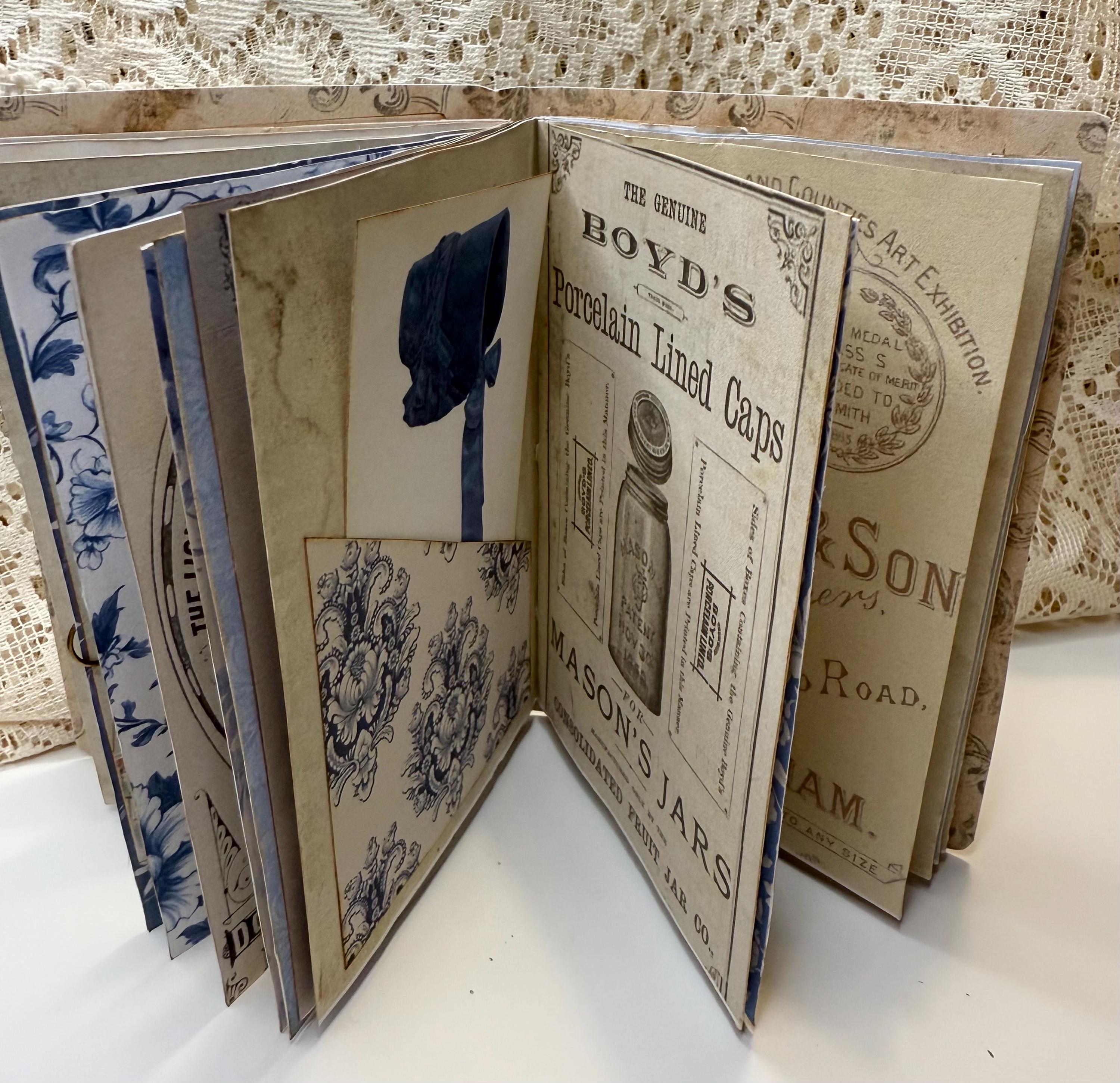 Mini Junk Journal/book Examples Mini Junk Journal Kit, Digital Download, Little Printable Book, Vintage ...